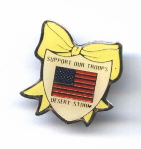 odznaka SUPPORT OUR TROOPS DESERT STORM wojsko USA