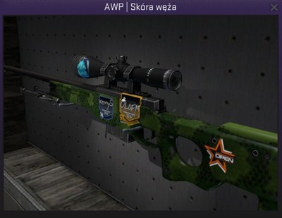 CS GO skin AWP SKÓRA WĘŻA PIT VIPER 4 Naklejki