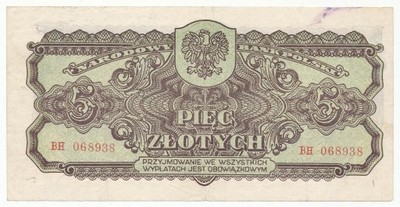 4666. 5 złotych 1944 ...owym - BH - st.3-