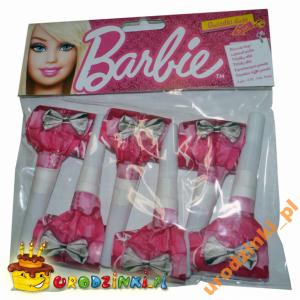 Gwizdki trąbki rozwijane Barbie 6 szt