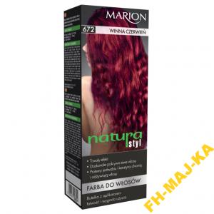 MARION Farba do włosów Natura Styl 672 Winna Czerw