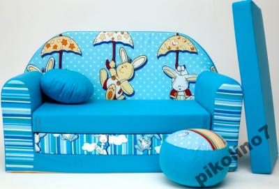 KANAPA SOFA dla dzieci poduszka pufa materac łóżko