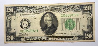 USA Fed.Reserve Note CHICAGO 20 DOLARÓW 1934