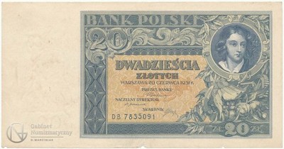 4212. 20 złotych 1931 - DB. - st.~4+