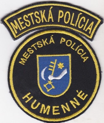 Naszywka Policji Municypalnej m. Humenne, Czechy