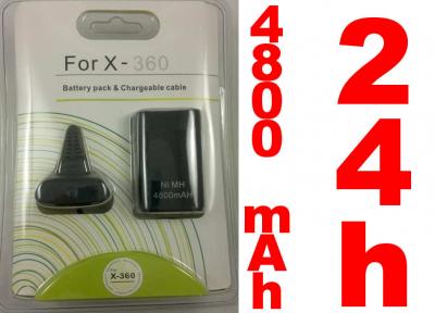 XBOX360 Charge &amp; Play 4800mAh Bateria Kabel
