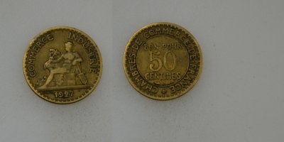 Francja 50 Centimes 1927 rok od 1zł i BCM