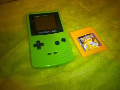Gameboy color zielony i pokemon yellow Game boy