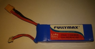 Bateria Fullymax 2700mAh 11.1V 20/40C 3S XT60