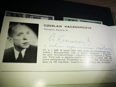 Czeslaw Kaczmarczyk oryginalne autografy