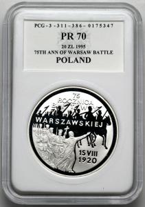 4389. 20zł 1995, Bitwa warszawska - w pudełku PCG