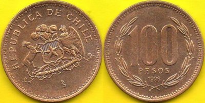 CHILE  100  PESOS  1996 r.