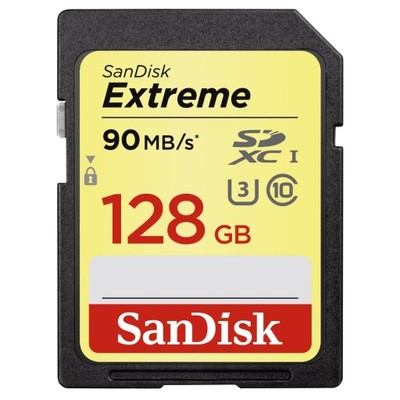 NOWA KARTA SanDisk SDXC EXTREME 128 GB 90 MB/s