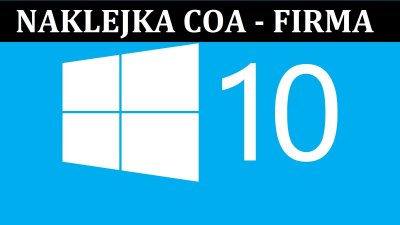 Windows 10 PRO PL 32/64 BIT - NAKLEJKA COA - FIRMA