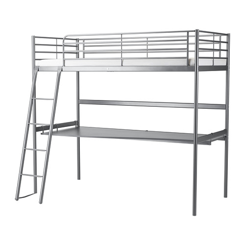Łóżko na antresoli +blat/ piętrowe IKEA SVARTA