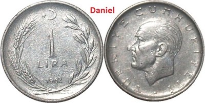 1 lira z 1962 roku z Turcji