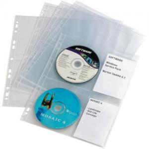 10x koszulka na 4 CD/DVD do segregatora Durable
