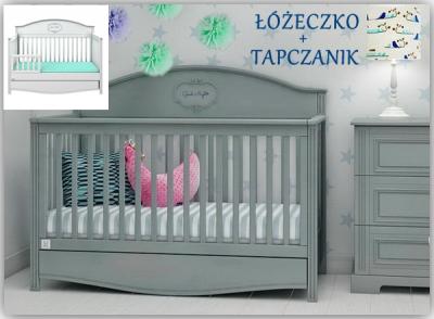 Unikatowe Łóżeczko-sofa 70x140 Good Night, szare