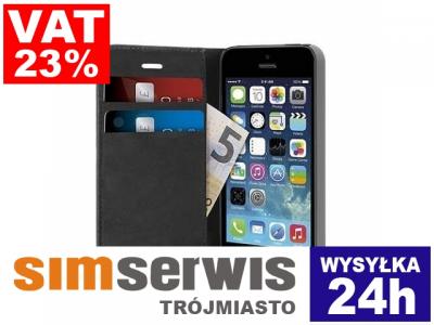 Puro Wallet Case Etui do iPhone 5/5S Black