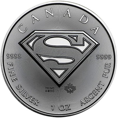 moneta srebrna Tarcza Supermana uncja 999 próba