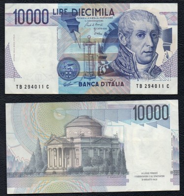Włochy 10000 lire 1984 rok. BANKNOT.