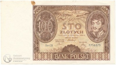 4515. 100 złotych 1934 Mił.74c (kropki) st.~3