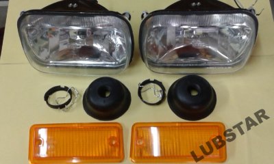 REFLEKTOR LAMPA FIAT 126P TUNING GŁADKI CLEAR KOMP - 6056224470 - oficjalne  archiwum Allegro