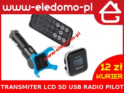 SAMOCHODOWY TRANSMITER FM LCD USB MP3 SD URZ0450