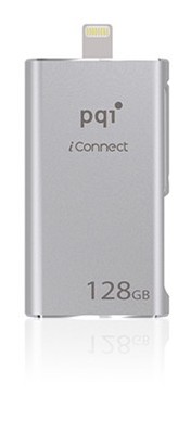 PQI Flash 128GB iConnect USB/ Lighting, Srebrny