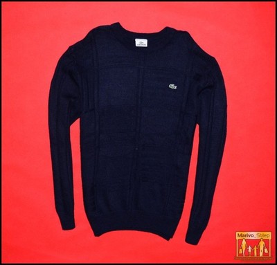 5518-33 ...LACOSTE... SWETER LOGOWANY NAVY r.xl