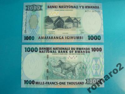 Rwanda Banknot 1000 Francs 2004 P-31a stan UNC