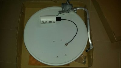 Antena paraboliczna WiFi 2.4 GHz  V/H aluminiowa