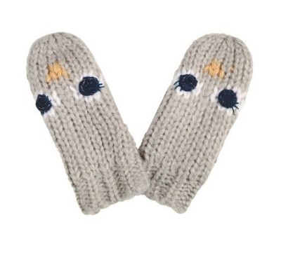 MOTHERCARE ciepłe zimowe rękawiczki Sowa NEW 3-6 m
