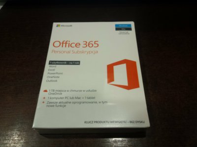 Microsoft Office 365 Personal 1 rok MAC/WINDOWS