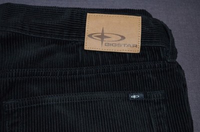 Spodnie męskie sztruksy Big Star W40 L30 czarne