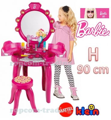 Barbie Toaletka Taboret Lustro Akces Fryzjer KLEIN