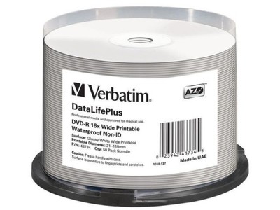 Płyta DVD-R Verbatim DVD-R 16x 4.7GB 50P CB Print