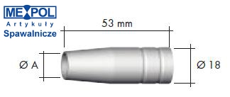 Dysza gazowa łuska TW-15 dysze łuski MB 15  DWM15