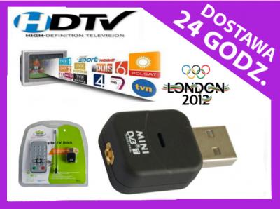 TUNER HDTV DVB-T MPG4 DEKODER HD USB laptop T117