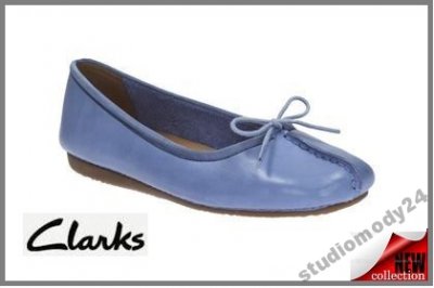 Clarks Baleriny Freckle Ice Blue Leather r.37
