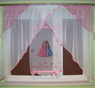 Śliczna firanka + panel Barbie, Hannah Montana