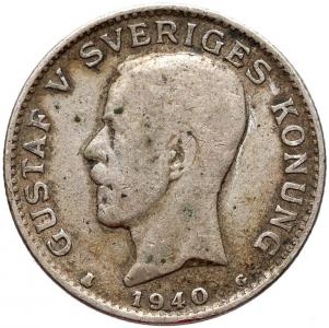 1506. Szwecja, 1 korona 1940, s.3/3-