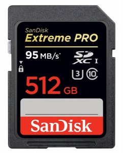 SANDISK Extreme Pro SDXC 512GB UHS-I (UHS 3)