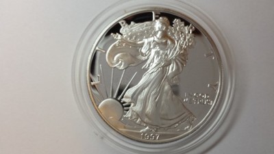 1$ USA Silver Eagle Orzeł 1997 proof AG999