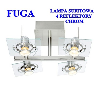 IKEA FUGA LAMPA SUFITOWA CHROM 4 REFLEKTORY FV - 6132527013 - oficjalne  archiwum Allegro