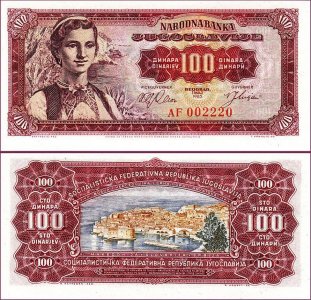 JUGOSŁAWIA - 100 dinarów 1963 - P-73 - UNC