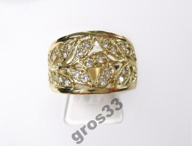 MODNY. Piękny ażurowy, złoty pierścionek. KORN - 3670935849 - oficjalne  archiwum Allegro