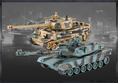 Zestaw 2 Walczących Czołgów Abrams i Tiger 1:28