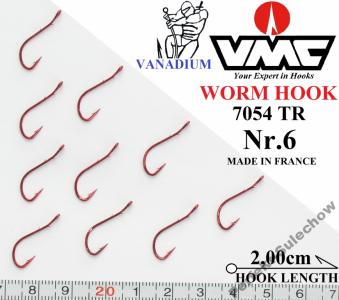 VMC 7054 Valadium Worm Hook Red