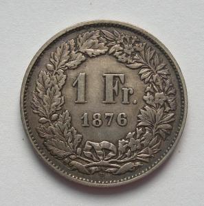 SZWAJCARIA FRANK 1876 C/251